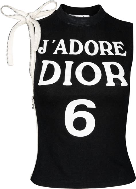 j adore dior crop top|christian Dior black sleeveless top.